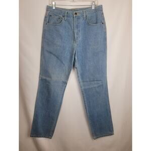Vintage 90's Bugle Boy Mens Jeans Button Logo Balt Loop Logo Light Wash Sz 33x32